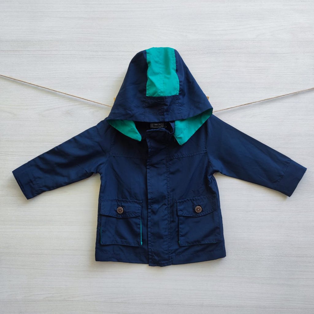 CORTAVIENTO BABY BLUE AND GREEN ELEMENTS T.9 MESES
