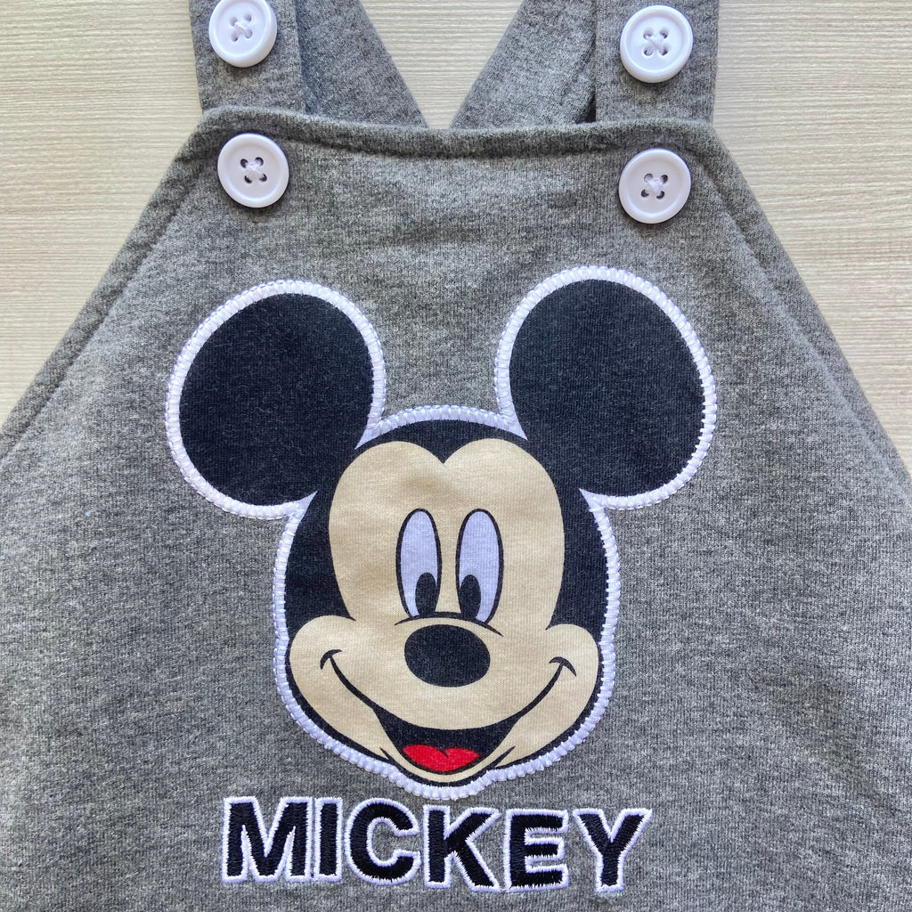 JARDINERA GRIS  MICKEY MOUSE  T 0 A 3 MESES