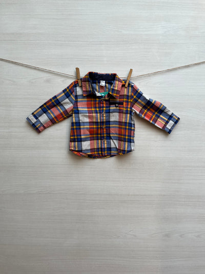 CAMISA BABY CUADDRILLE MULTICOLOR T.9 MESES