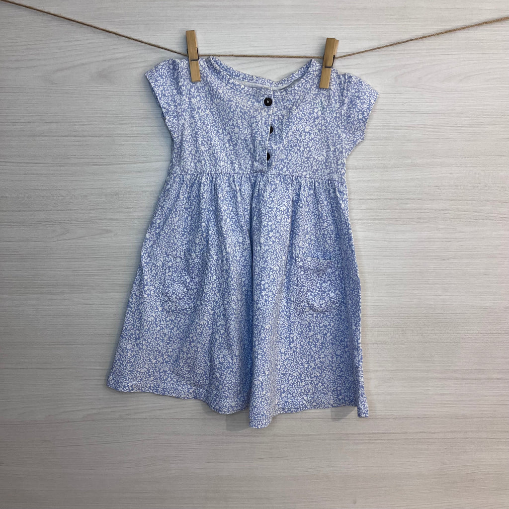 VESTIDO BABY WHITE FLOWERS AND BRANCHES T.12 MESES