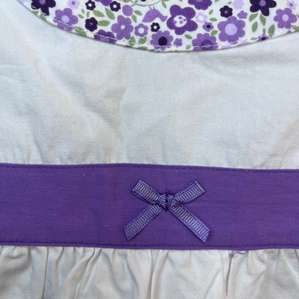VESTIDO BABY FLOWERS AND PURPLE LINES T.6 MESES