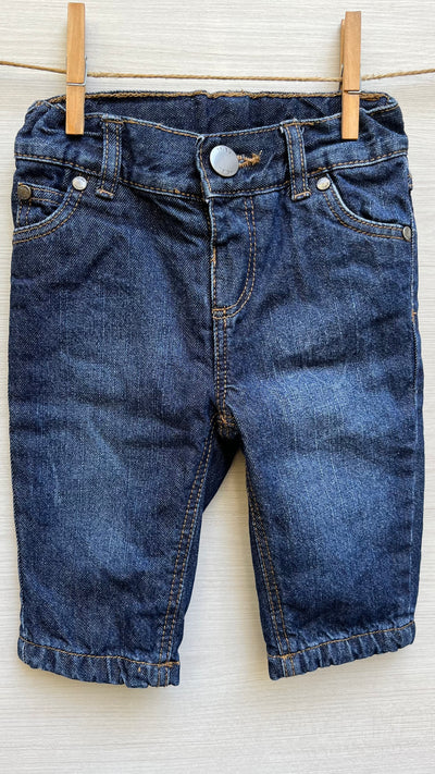 JEANS BABY FORRADO BASSIC BLUE T.6 MESES