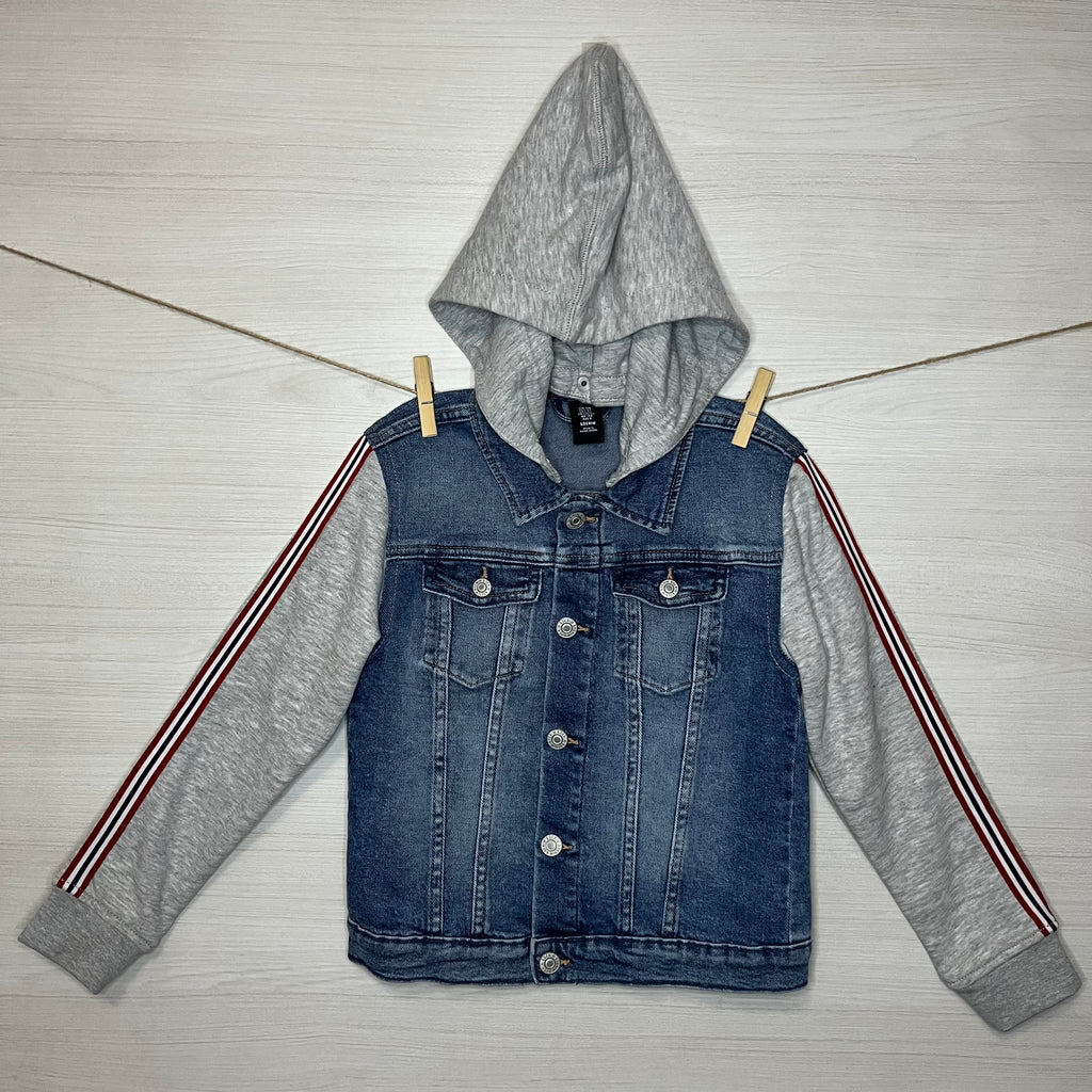 CHAQUETA JEANS KIDS COTTON SLEEVES AND CAP T.8 AÑOS