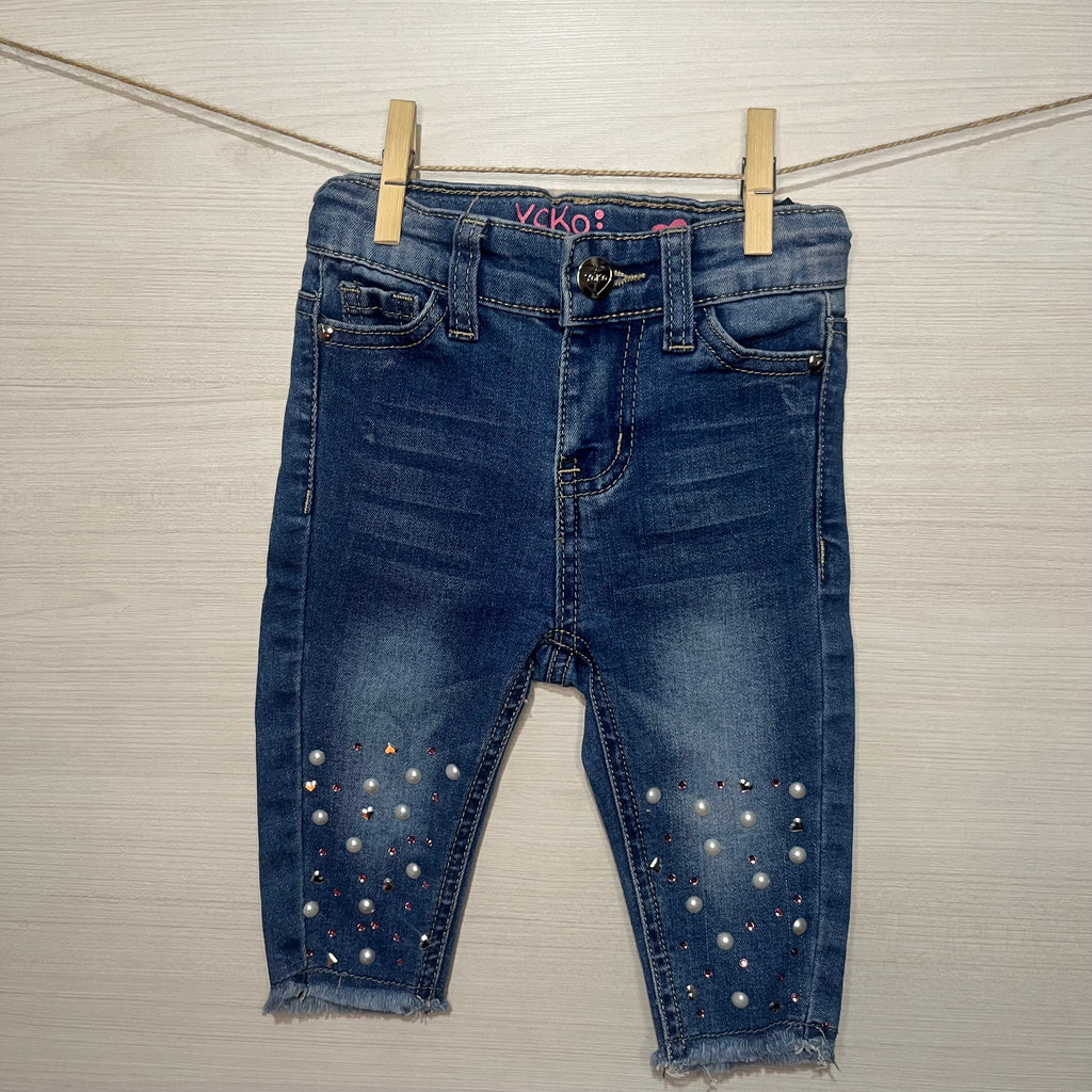 JEANS BABY PEARLS AND DIAMOND T.9 MESES