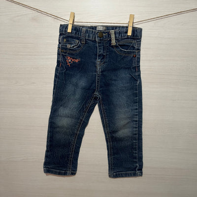 JEANS BABY HEARTS AND EMBROIDERY T.18 MESES