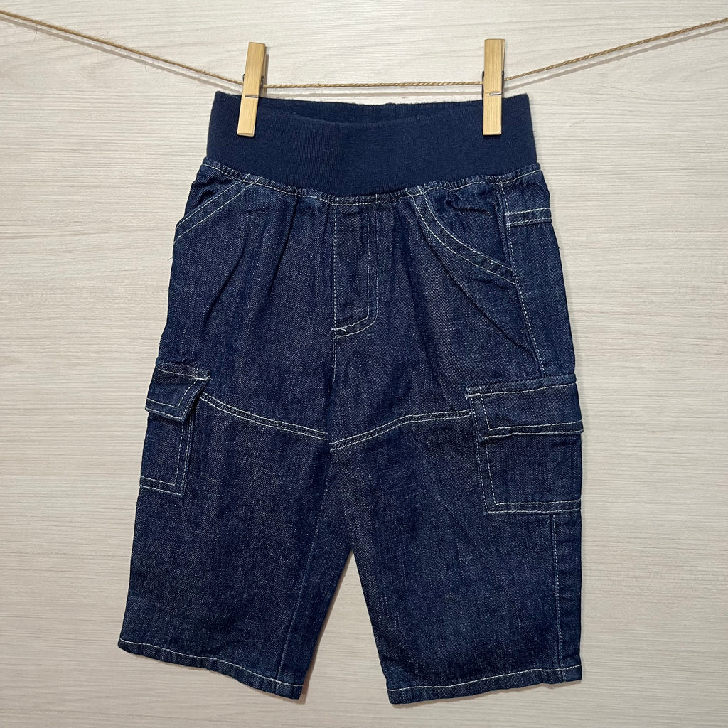 JEANS BABY STRAIGHT CARGO BLUE T.9 MESES