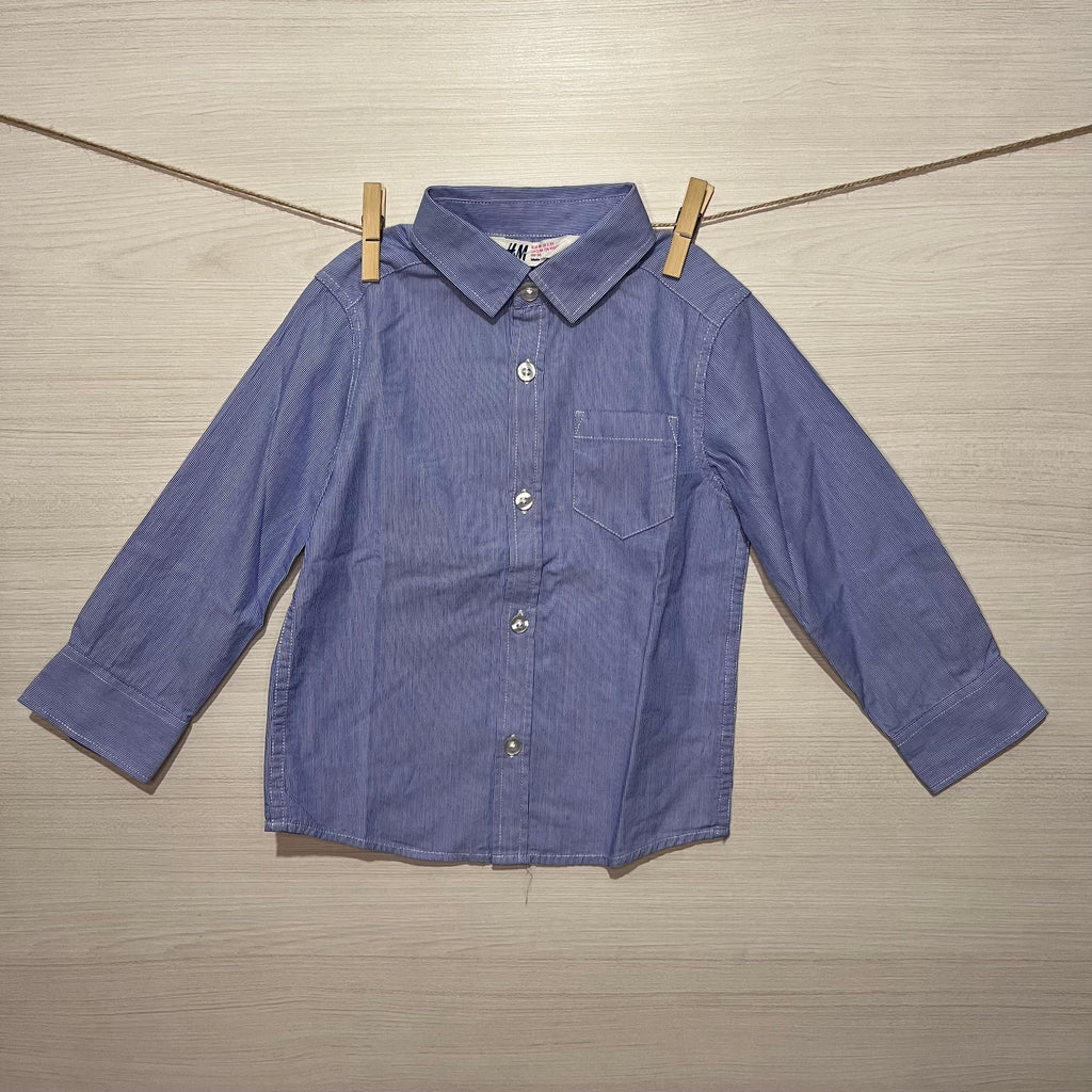 CAMISA KIDS LIGHT BLUE AND WHITE LINES T.3 AÑOS