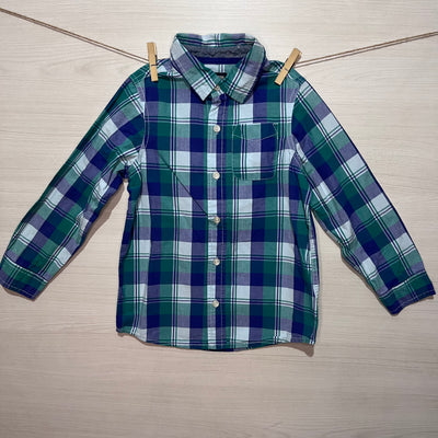 CAMISA KIDS CUADRILLE GREEN AND BLUE T.7 AÑOS
