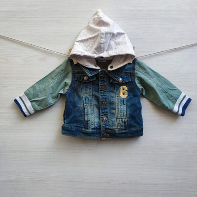CHAQUETA JEANS BABY FABRIC COMBINATION T.6 MESES