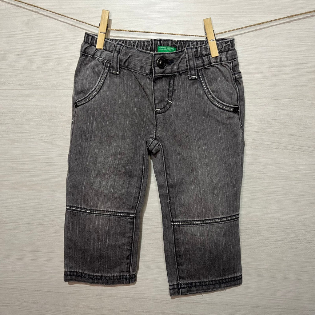 JEANS BABY BENETTON STRAIGHT GRAY T.12 MESES