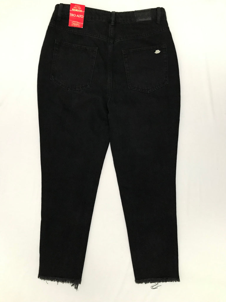 JEANS RIPPED NEGROS T.40